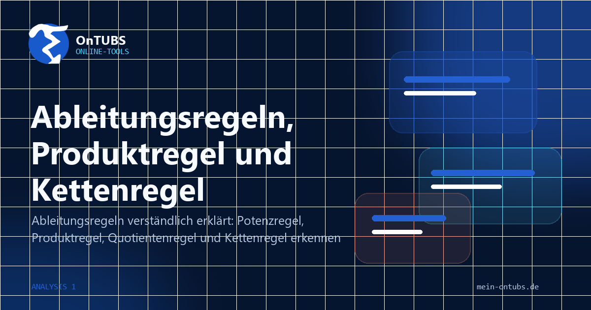 Titelbild: Ableitungsregeln: Produktregel und Kettenregel sicher anwenden.