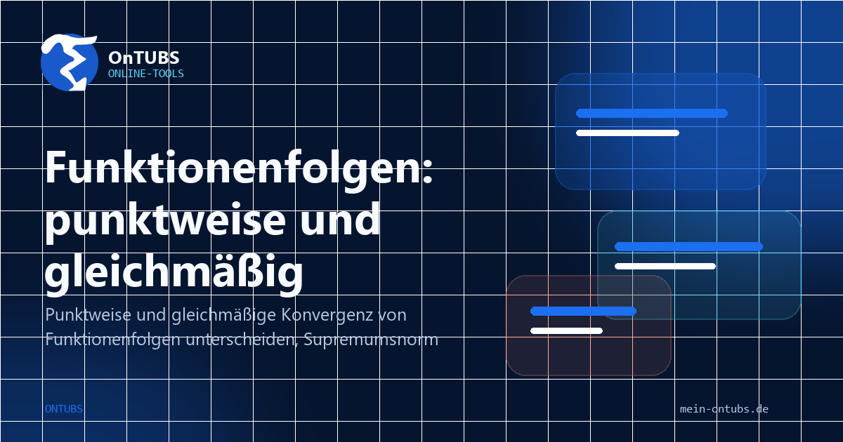 Titelbild: Funktionenfolgen: punktweise und gleichmäßige Konvergenz.