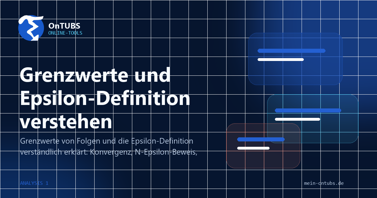 Titelbild: Grenzwerte von Folgen und die Epsilon-Definition verstehen.